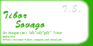 tibor sovago business card